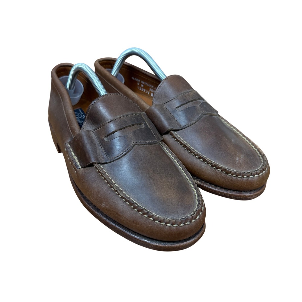 Cole Haan Penny Loafer Mens 9 M Brown Leather Pinch America Made in Maine USA